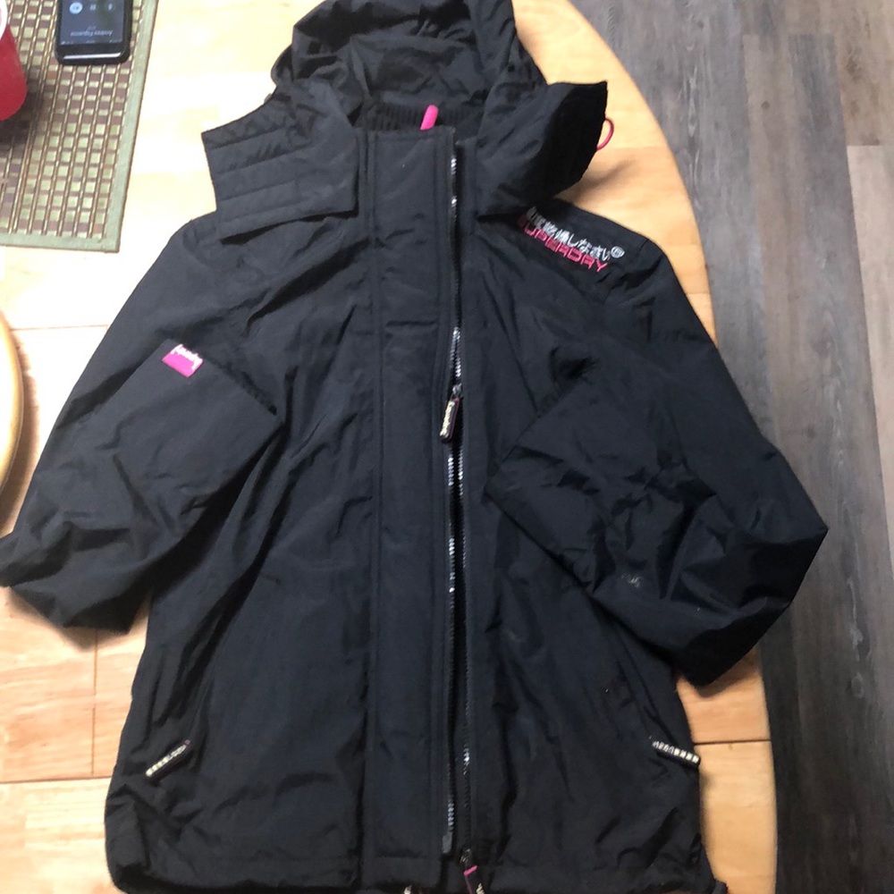 Superdry Womens Pink/White/Black Windcheater